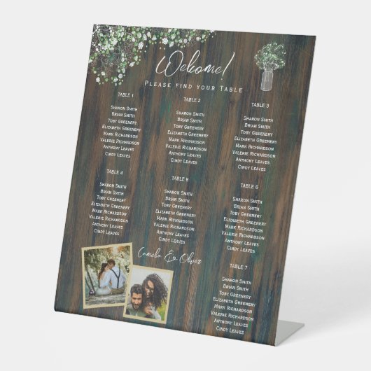 BUDGET 7テーブルジプソフィー素朴ラの写真シート 台座サイン (正面)