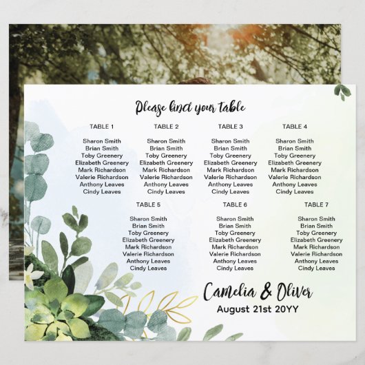 BUDGET 7表結婚座表の緑 (正面/裏面)