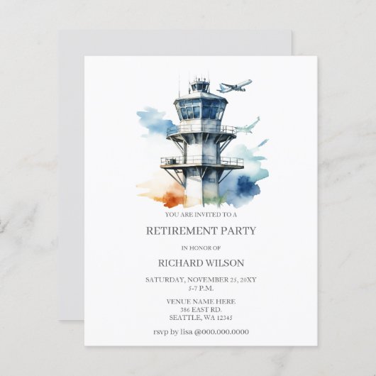 Budget Air Traffic Controller Retirement Party (正面/裏面)