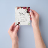 BUDGET All-in1素朴秋マルーン結婚ブルゴーニュ チラシ (手)