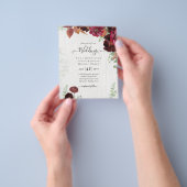 BUDGET All-in1素朴秋マルーン結婚ブルゴーニュ チラシ (手)