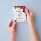 BUDGET All-in1素朴秋マルーン結婚ブルゴーニュ チラシ (手)