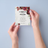 BUDGET All-in1素朴秋マルーン結婚ブルゴーニュ チラシ (手)