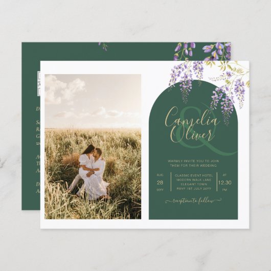 Budget All-in1 PHOTOの藤結婚QRコードINV (正面/裏面)