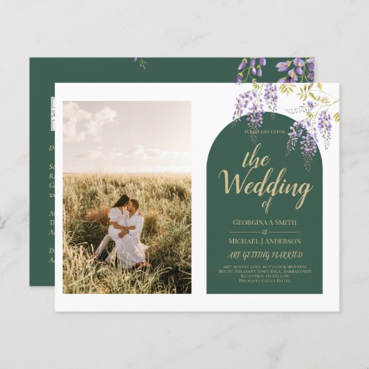 Budget All-in1 PHOTOの藤結婚QRコードINV (正面/裏面)