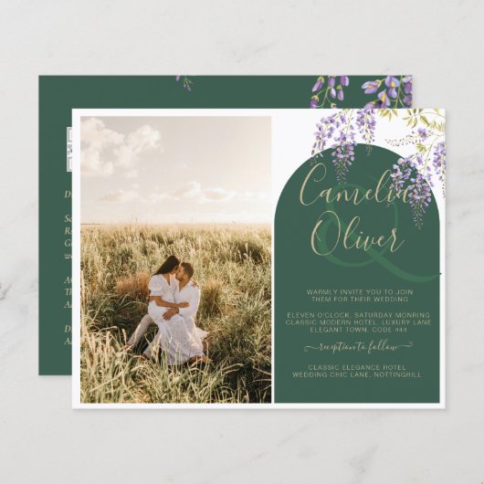 Budget All-in1 PHOTOの藤結婚QRコードINV (正面/裏面)