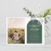 Budget All-in1 PHOTOの藤結婚QRコードINV 招待状 (スタンド正面)