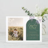 Budget All-in1 PHOTOの藤結婚QRコードINV 招待状 (スタンド正面)