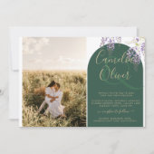 Budget All-in1 PHOTOの藤結婚QRコードINV 招待状 (正面)