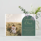 Budget All-in1 PHOTOの藤結婚QRコードINV 招待状 (スタンド正面)