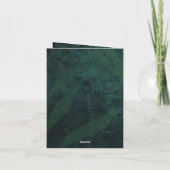 BUDGET All-in-1エメラルド素朴グリーン結婚ズ サンキューカード (裏面)