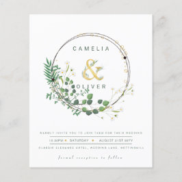 BUDGET All-in-1グリーン金ゴールドリースQRコード結婚s チラシ