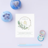 BUDGET All-in-1グリーン金ゴールドリースQRコード結婚s チラシ (シングル)