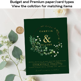 BUDGET All-in-1グリーン金ゴールドリースQRコード結婚s チラシ