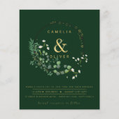 BUDGET All-in-1グリーン金ゴールドリースQRコード結婚s チラシ (正面)