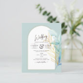 BUDGET All-in-1シーグラス金ゴールドリーフ結婚セージ (スタンド正面)