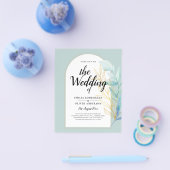 BUDGET All-in-1シーグラス金ゴールドリーフ結婚セージ チラシ (シングル)