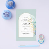 BUDGET All-in-1シーグラス金ゴールドリーフ結婚セージ チラシ (シングル)