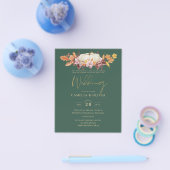 BUDGET All-in-1秋パンプキングリーン金ゴールド結婚ズ チラシ (シングル)