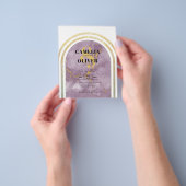 BUDGET All-in-1金ゴールドピンク大理石アーチズフライ結婚ー チラシ (手)