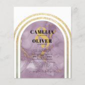 BUDGET All-in-1金ゴールドピンク大理石アーチズフライ結婚ー チラシ (正面)