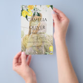 BUDGET All-in-1 PHOTO OVERLAYレモン結婚のQR チラシ (ハンドル)