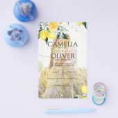 BUDGET All-in-1 PHOTO OVERLAYレモン結婚のQR チラシ (シングル)