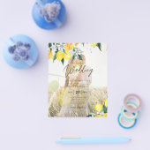 BUDGET All-in-1 PHOTO OVERLAYレモン結婚のQR チラシ (シングル)