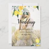 BUDGET All-in-1 PHOTO OVERLAYレモン結婚のQR 招待状 (正面)