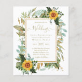 BUDGET All-in-1 Sunflowers素朴 Greenery結婚's (正面)