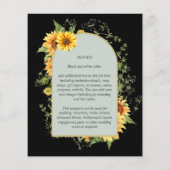 BUDGET All-in-1 Sunflowers素朴 Greenery結婚's チラシ (裏面)