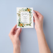 BUDGET All-in-1 Sunflowers素朴 Greenery結婚's チラシ (手)