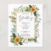 BUDGET All-in-1 Sunflowers素朴 Greenery結婚's チラシ (正面)