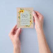 BUDGET All-in-1 Sunflowers素朴 Greenery結婚's チラシ (手)