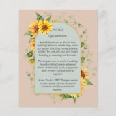 BUDGET All-in-1 Sunflowers素朴 Greenery結婚's チラシ (裏面)