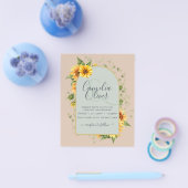 BUDGET All-in-1 Sunflowers素朴 Greenery結婚's チラシ (シングル)