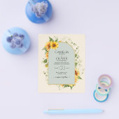 BUDGET All-in-1 Sunflowers素朴 Greenery結婚's チラシ (シングル)