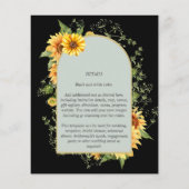 BUDGET All-in-1 Sunflowers素朴 Greenery結婚's チラシ (裏面)