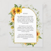 BUDGET All-in-1 Sunflowers素朴 Greenery結婚's チラシ (裏面)