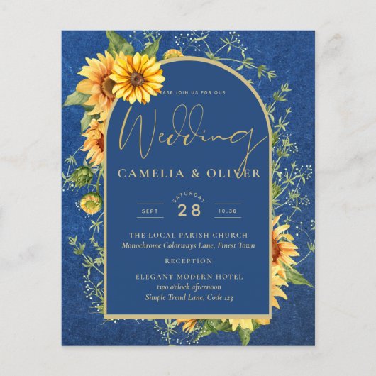 BUDGET All-in-1 Sunflowers 素朴 BLUE結婚's (正面)