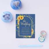 BUDGET All-in-1 Sunflowers 素朴 BLUE結婚's チラシ (シングル)