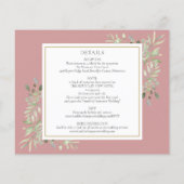 Budget All In One Photo Dusty Rose Wedding Invite (裏面)