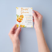 Budget Aperol Spritz Cocktail Bridal Shower Invite チラシ (手)