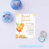 Budget Aperol Spritz Cocktail Bridal Shower Invite チラシ (シングル)