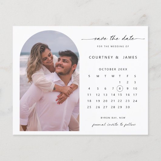 BUDGET Archカレンダー写真Save the Date チラシ (正面)