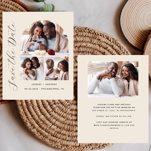 Budget Arch 4-Photo Beige日付を保存