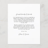 Budget Arch Frame結婚の写真サンキューカード チラシ (裏面)