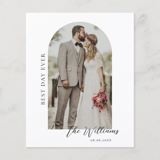 Budget Arch Frame結婚の写真サンキューカード チラシ (正面)