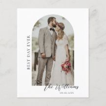 Budget Arch Frame結婚の写真サンキューカード