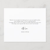 Budget Arch Frame結婚の写真サンキューカード チラシ (裏面)